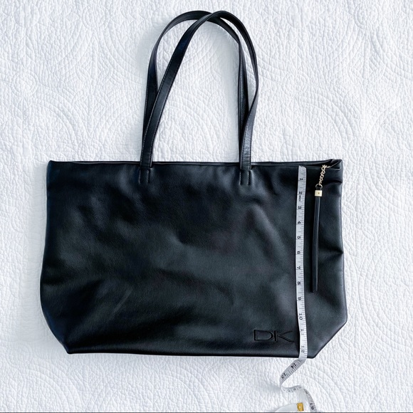 Donna Karan Cosmetics Black Zip Top Shoulder Bag - Picture 11 of 13